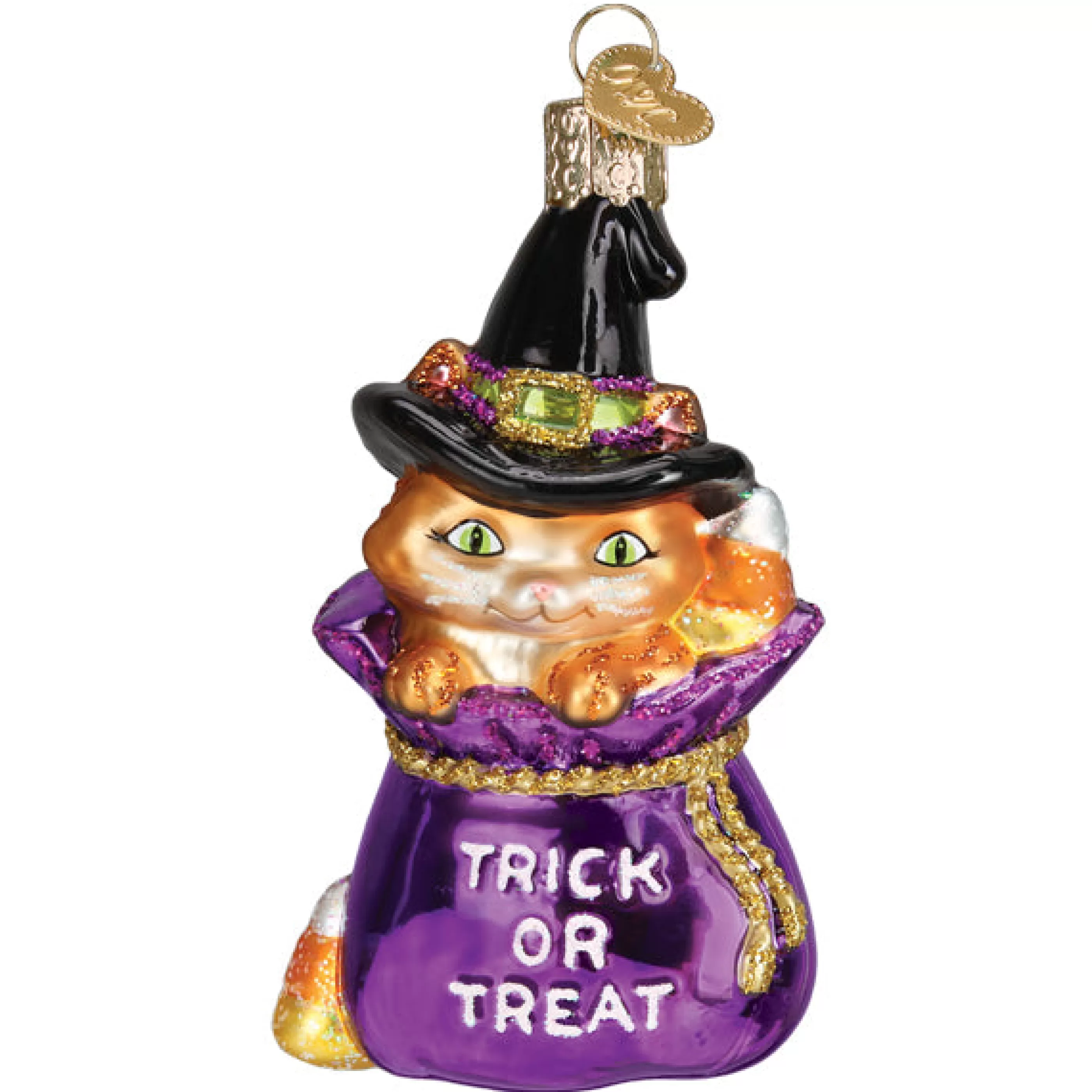 EAST WEST Trick-Or-Treat Kitty Ornament