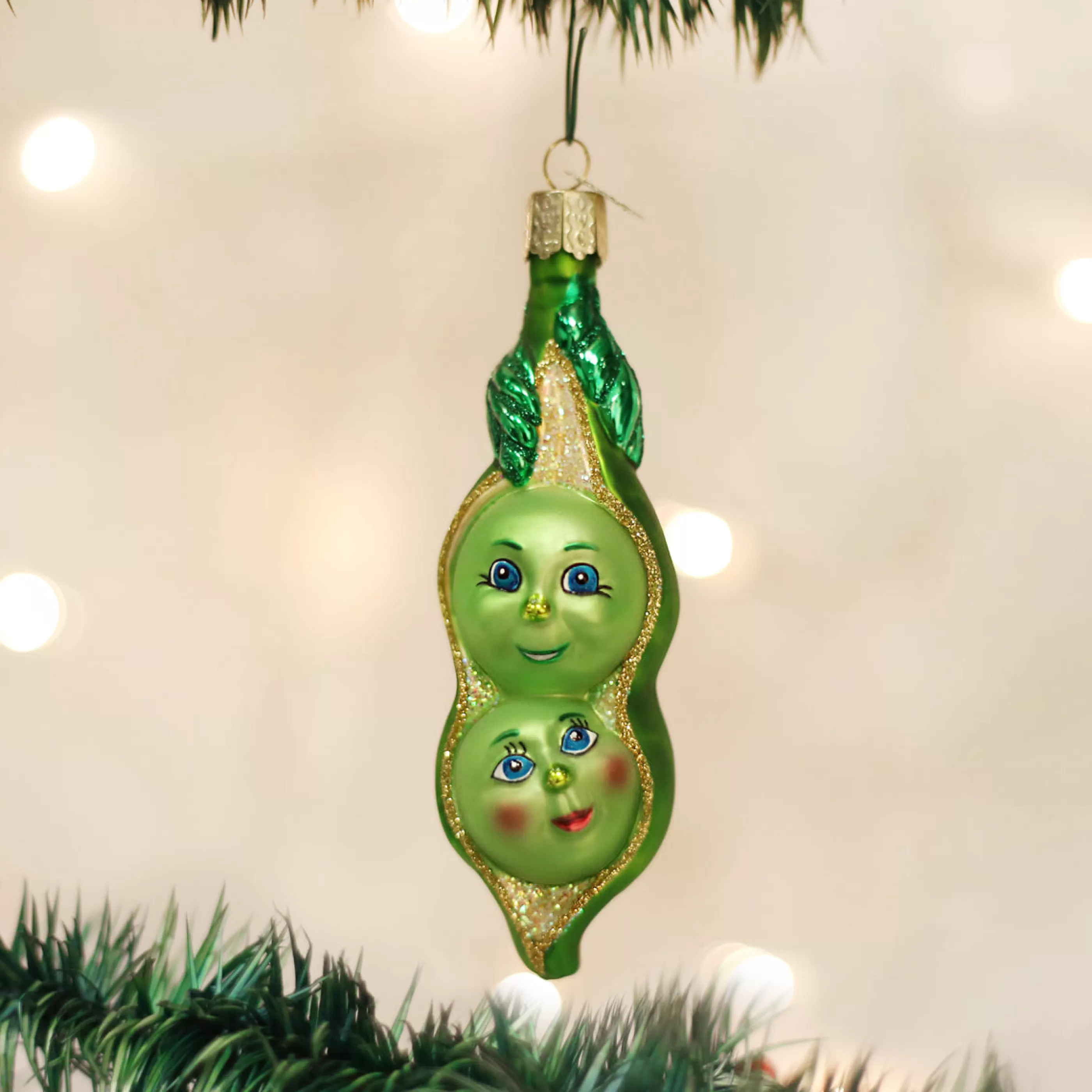 EAST WEST Two Peas In A Pod Ornament