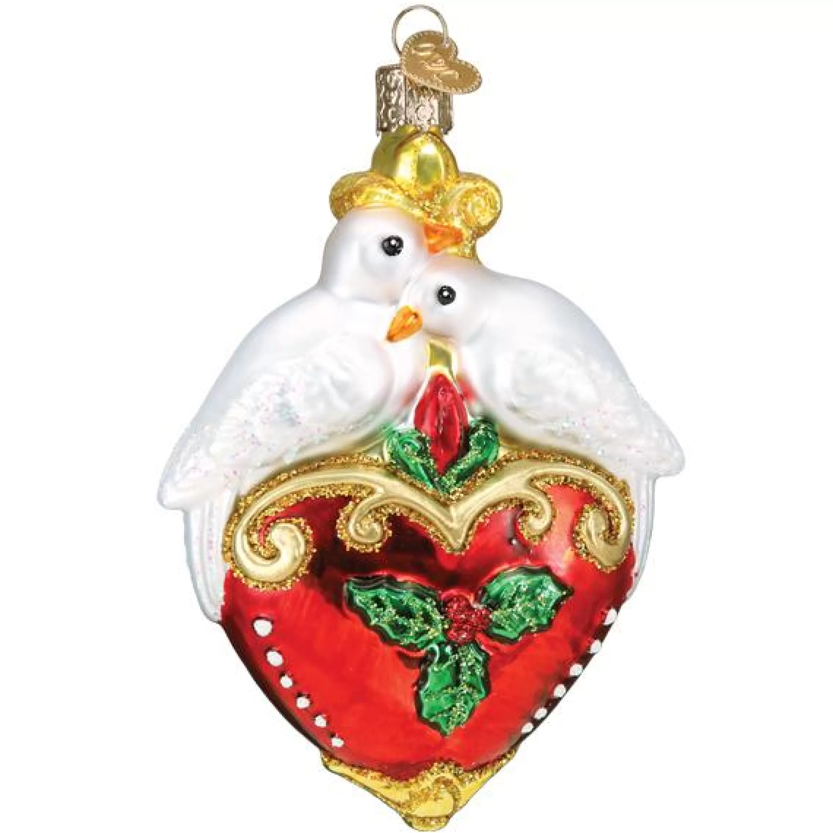 Kasa World Ltd Two Turtle Doves Ornament