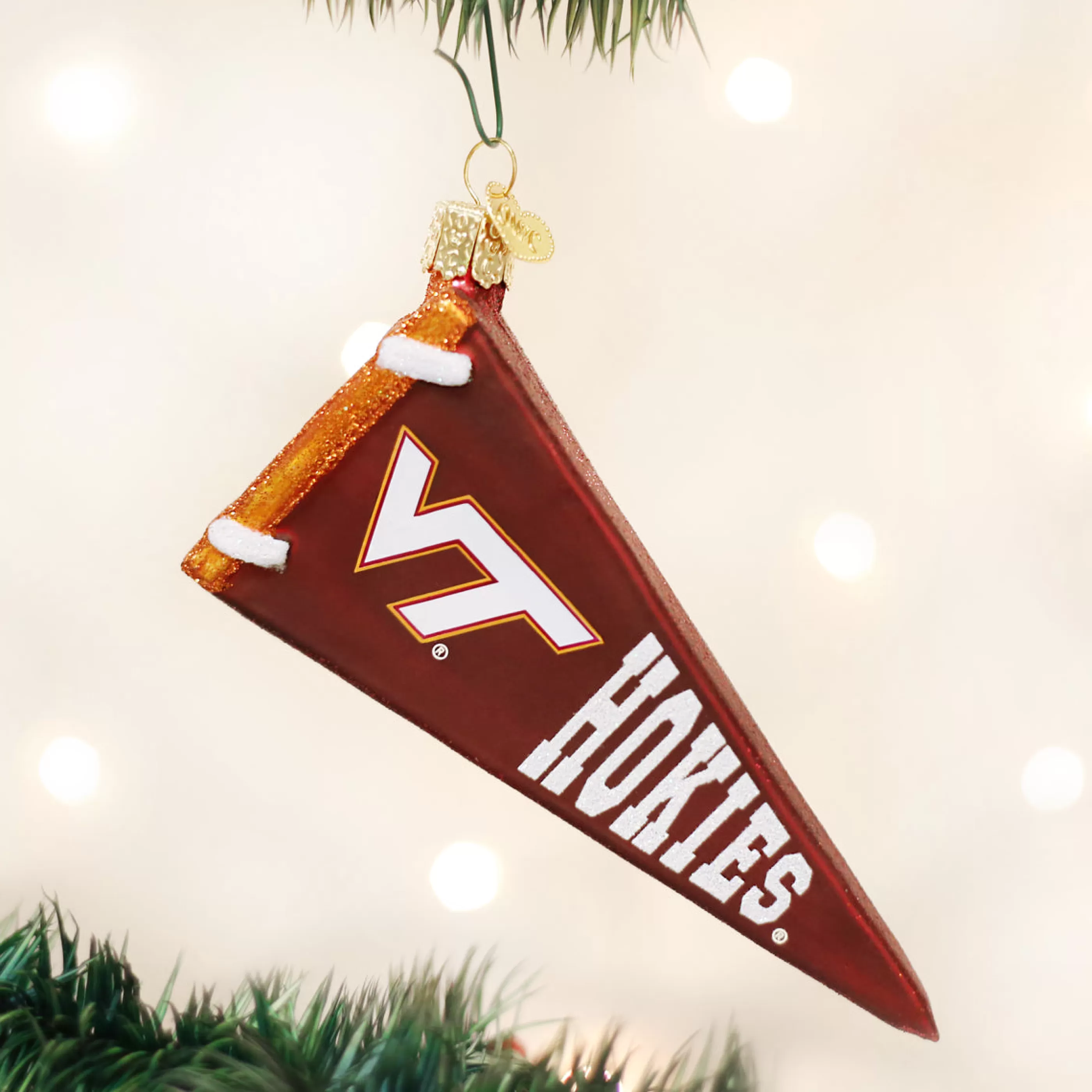 EAST WEST Virginia Tech Pennant Ornament