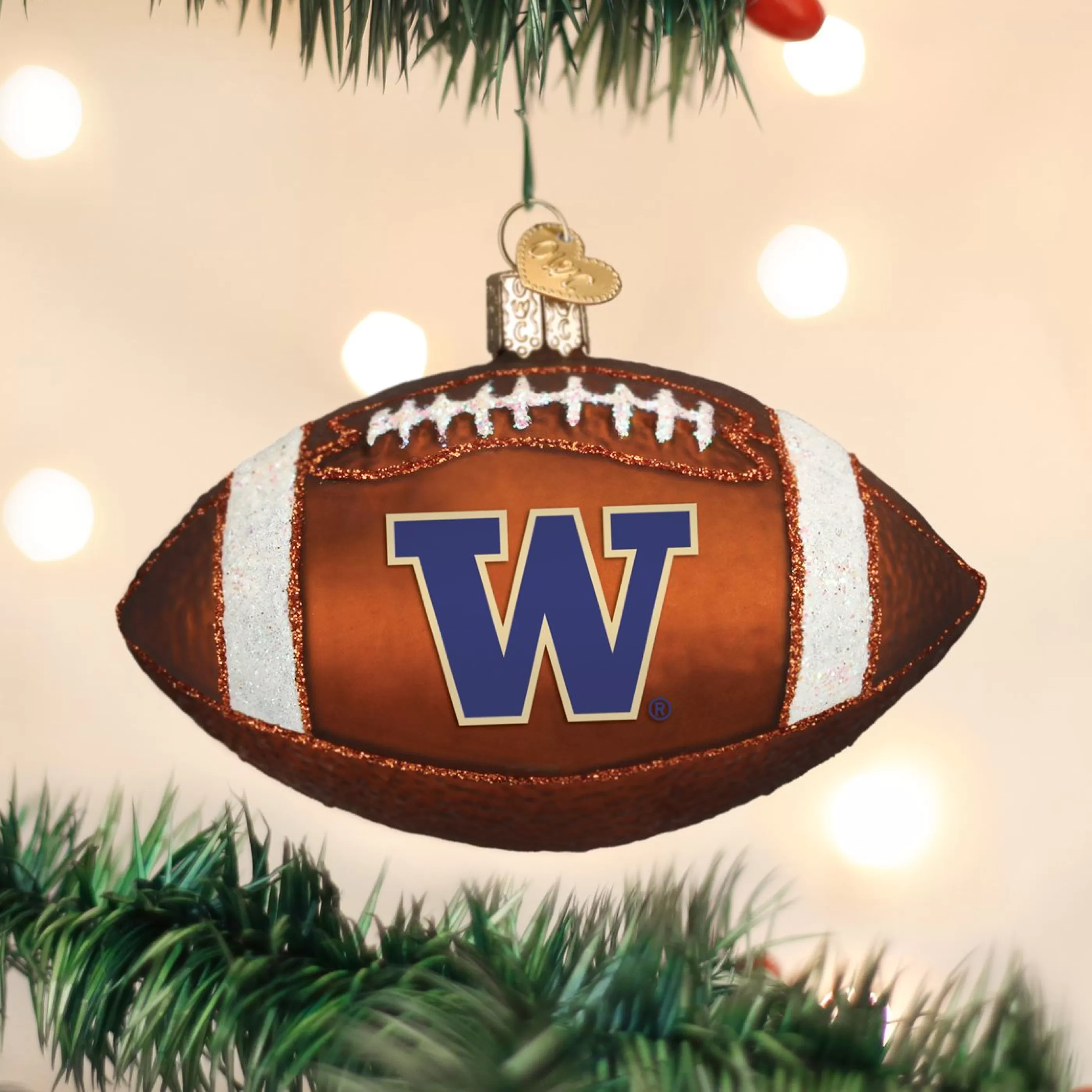 EAST WEST Washington Football Ornament