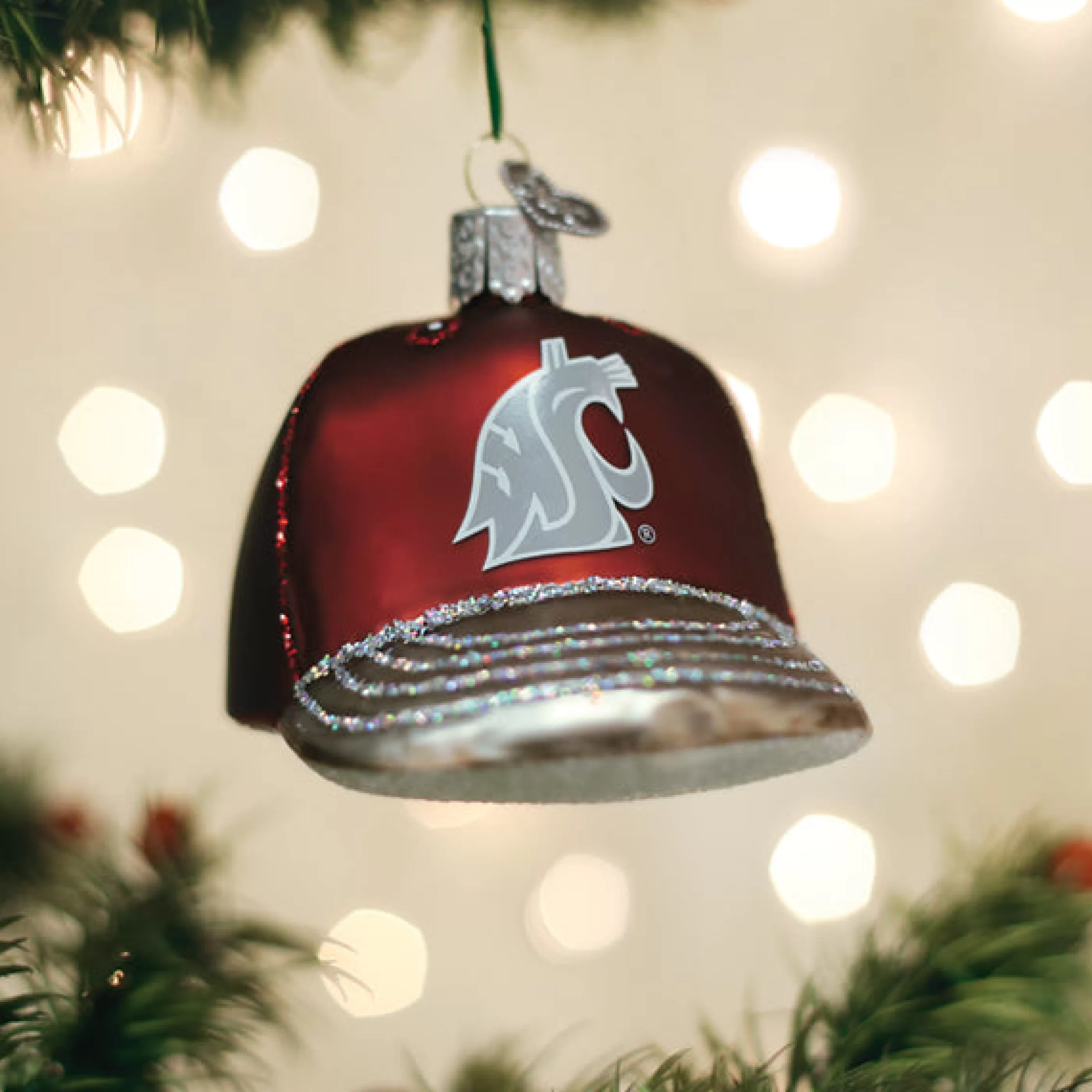 EAST WEST Washington State Baseball Cap Ornament