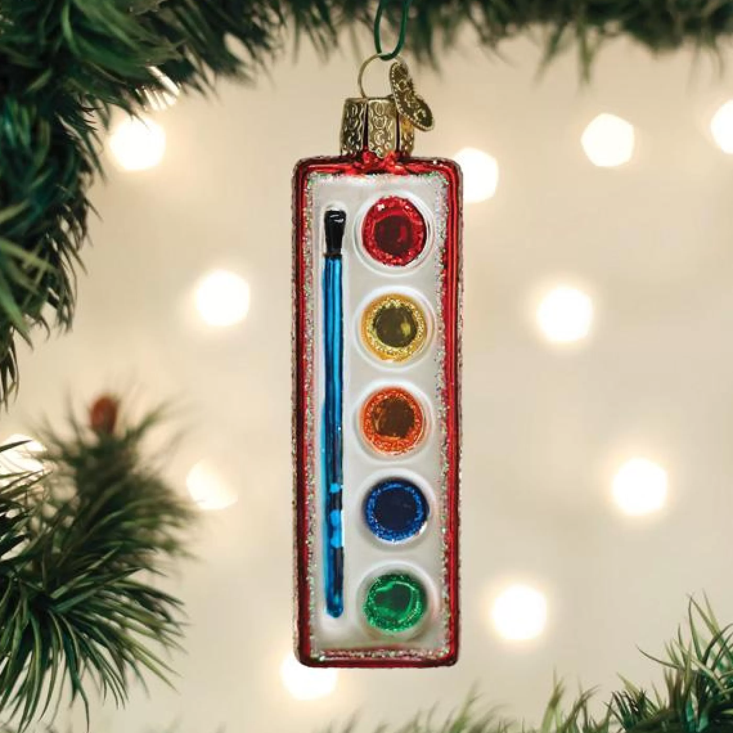 EAST WEST Watercolor Palette Ornament