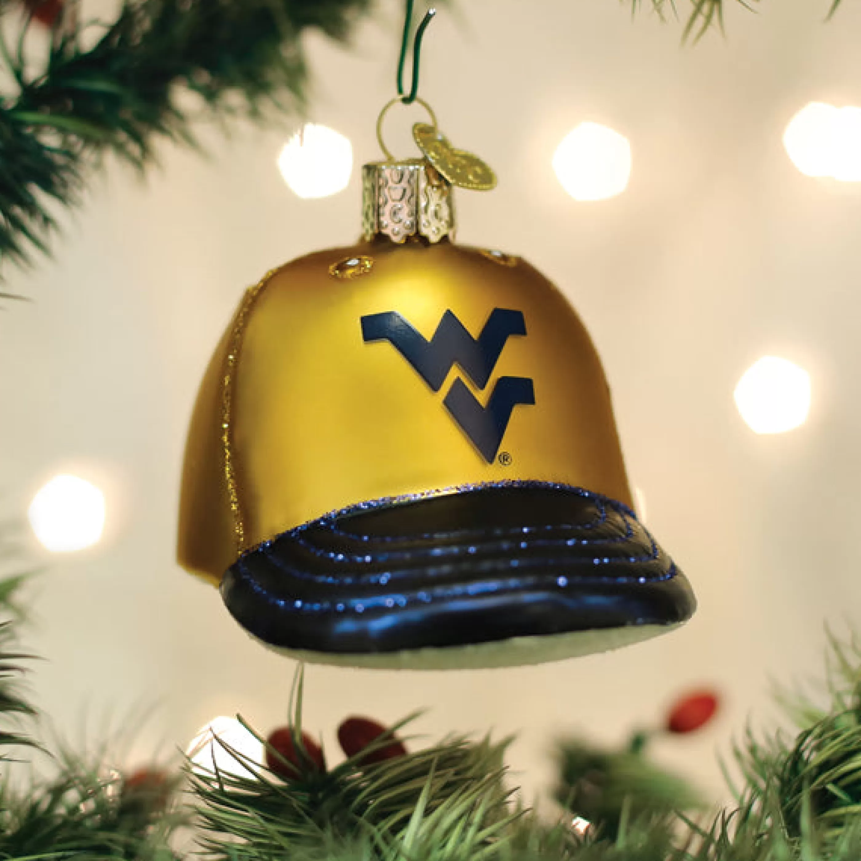 EAST WEST West Virginia Baseball Cap Ornament