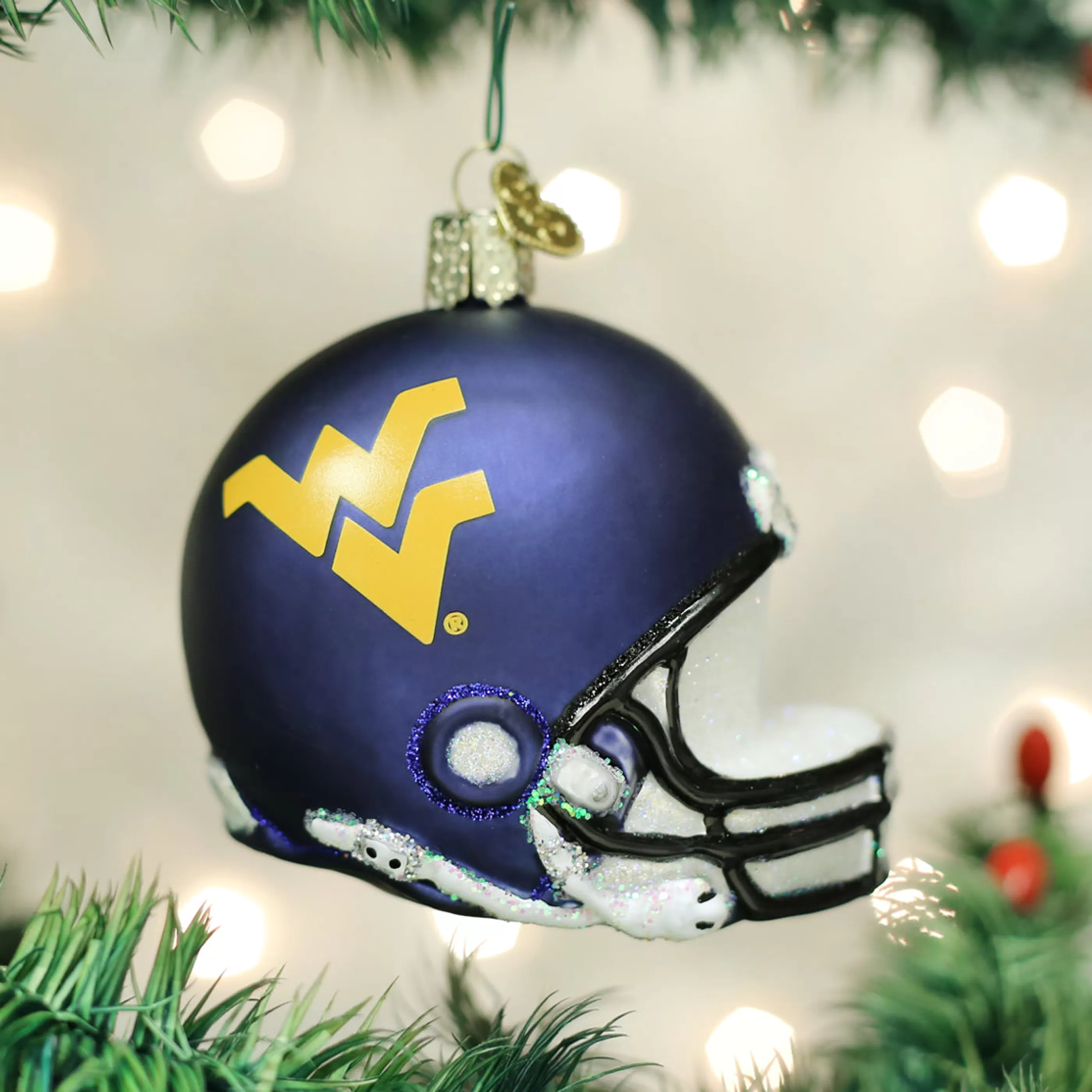 EAST WEST West Virginia Helmet Ornament