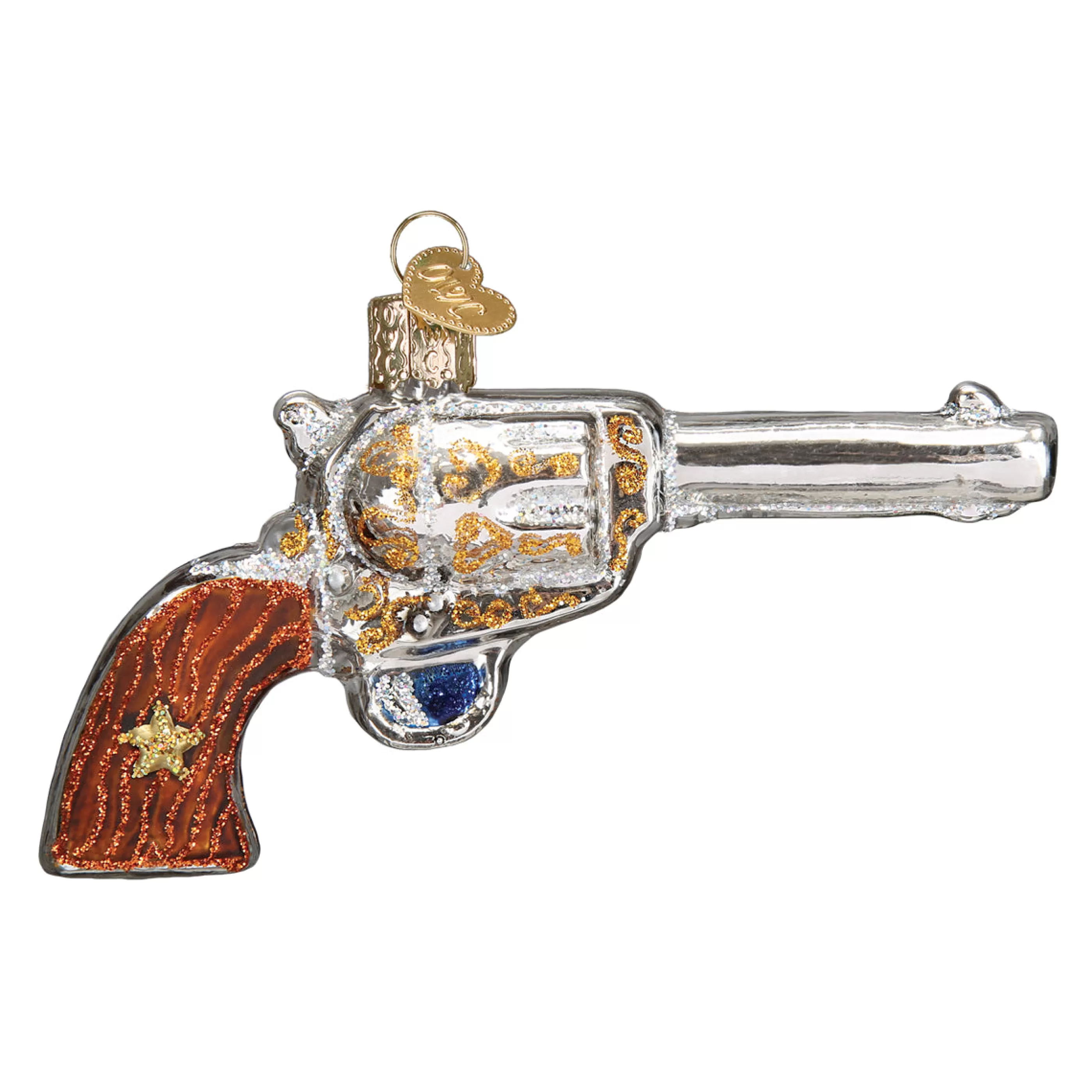 EAST WEST Western Revolver Ornament