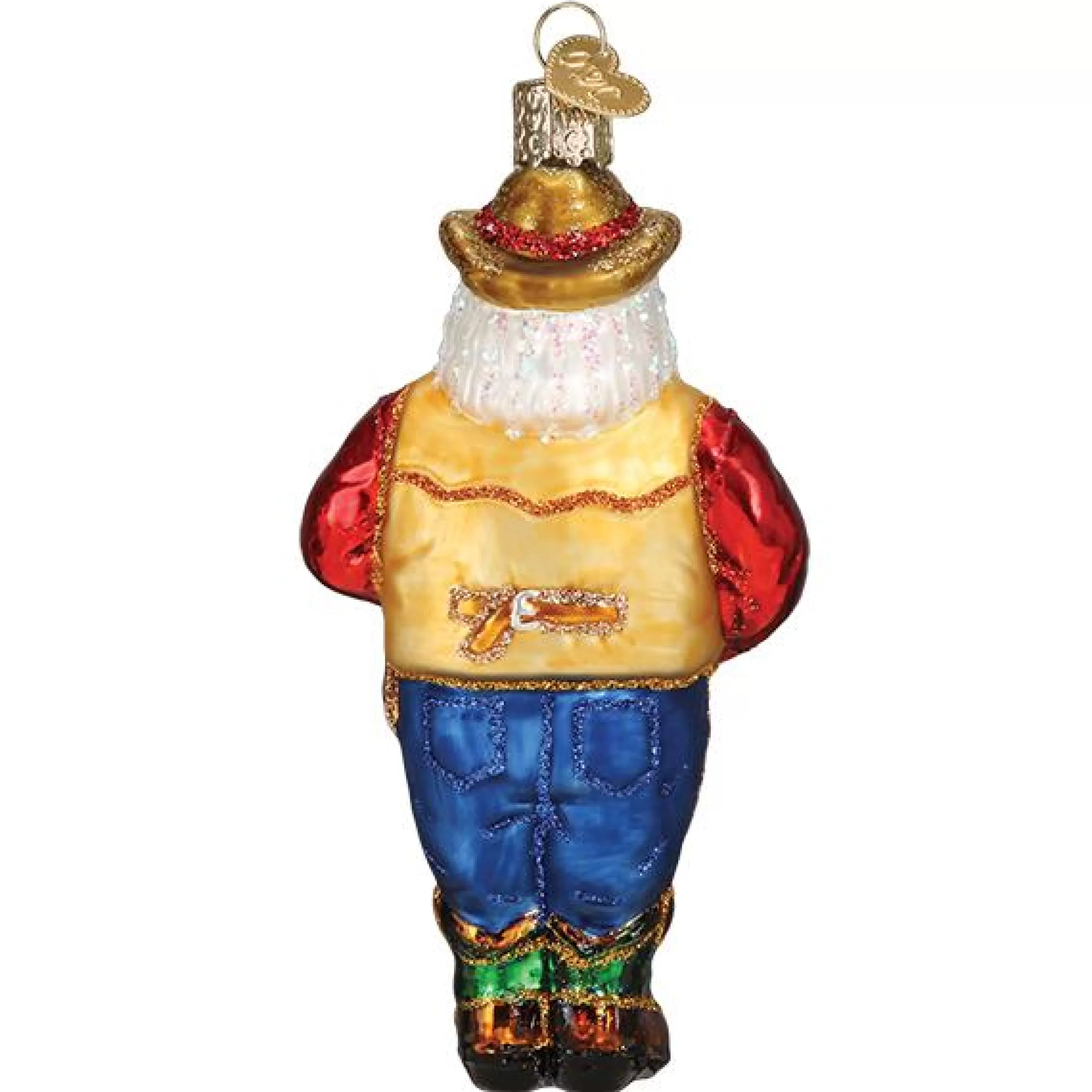 Kasa World Ltd Western Santa Ornament