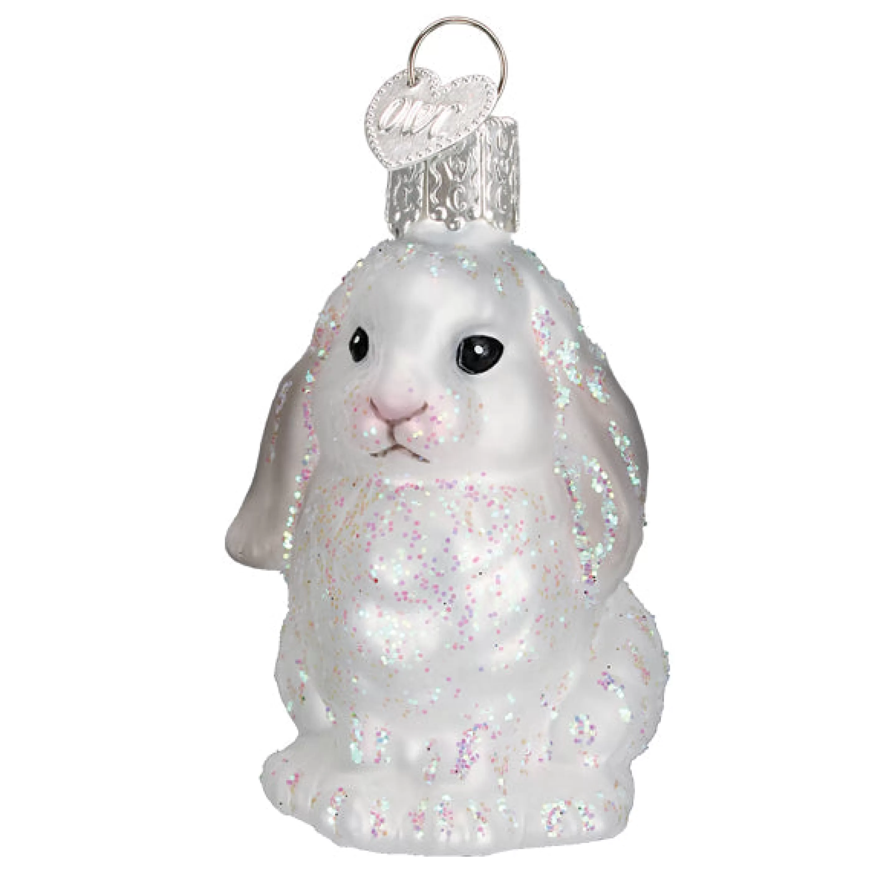 EAST WEST White Baby Bunny Ornament