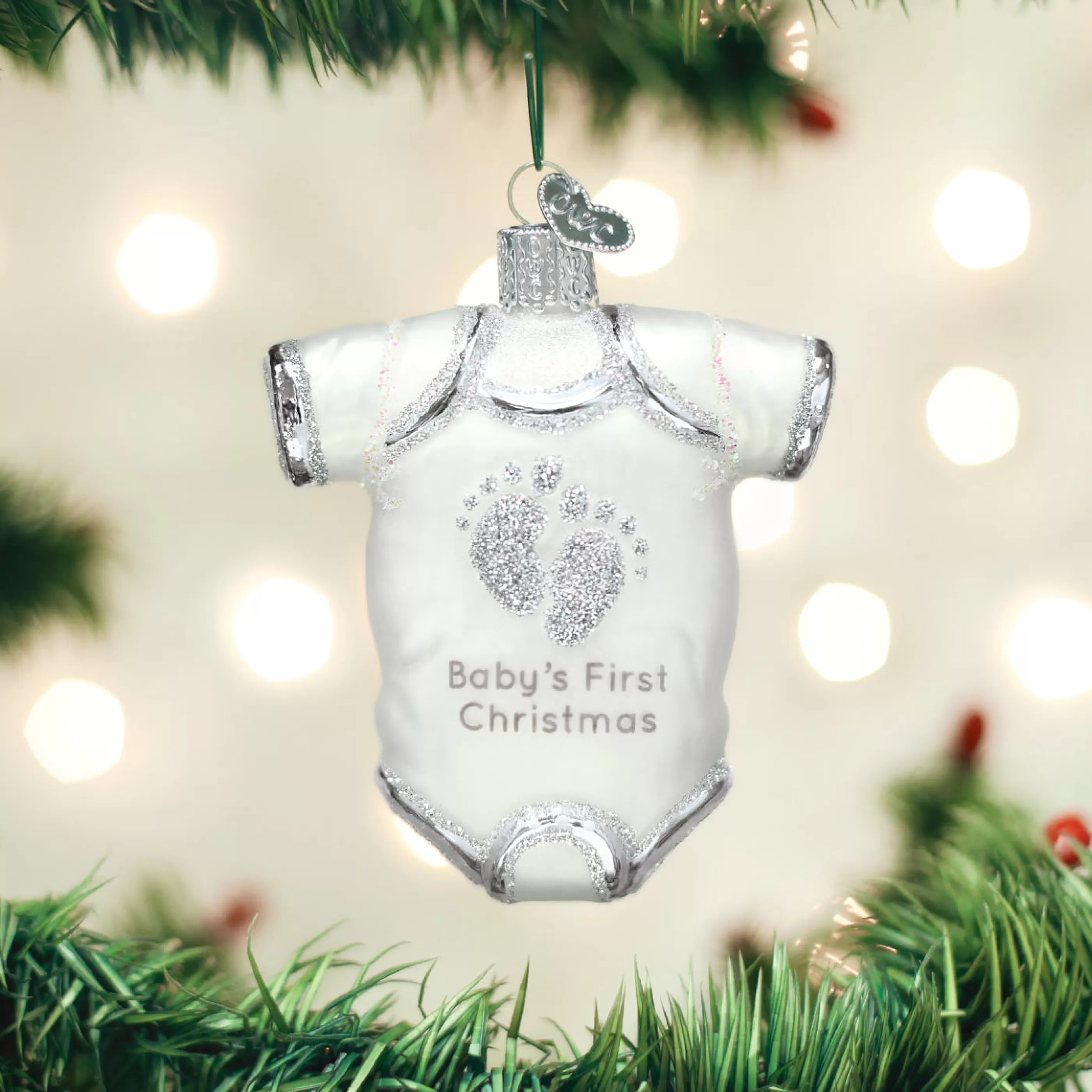 Kasa World Ltd White Baby Onesie Ornament