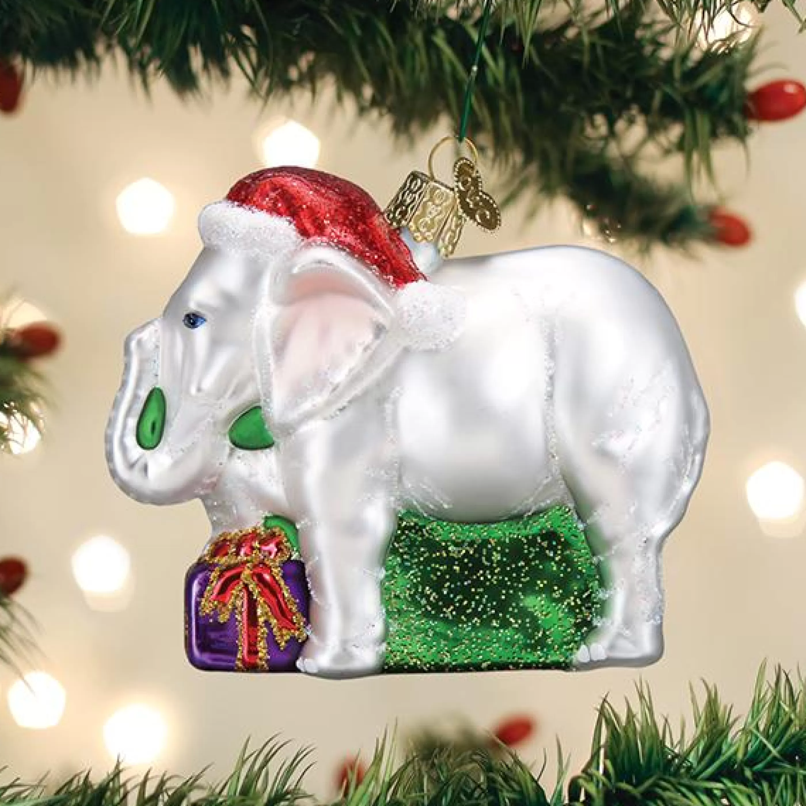 EAST WEST White Elephant Ornament