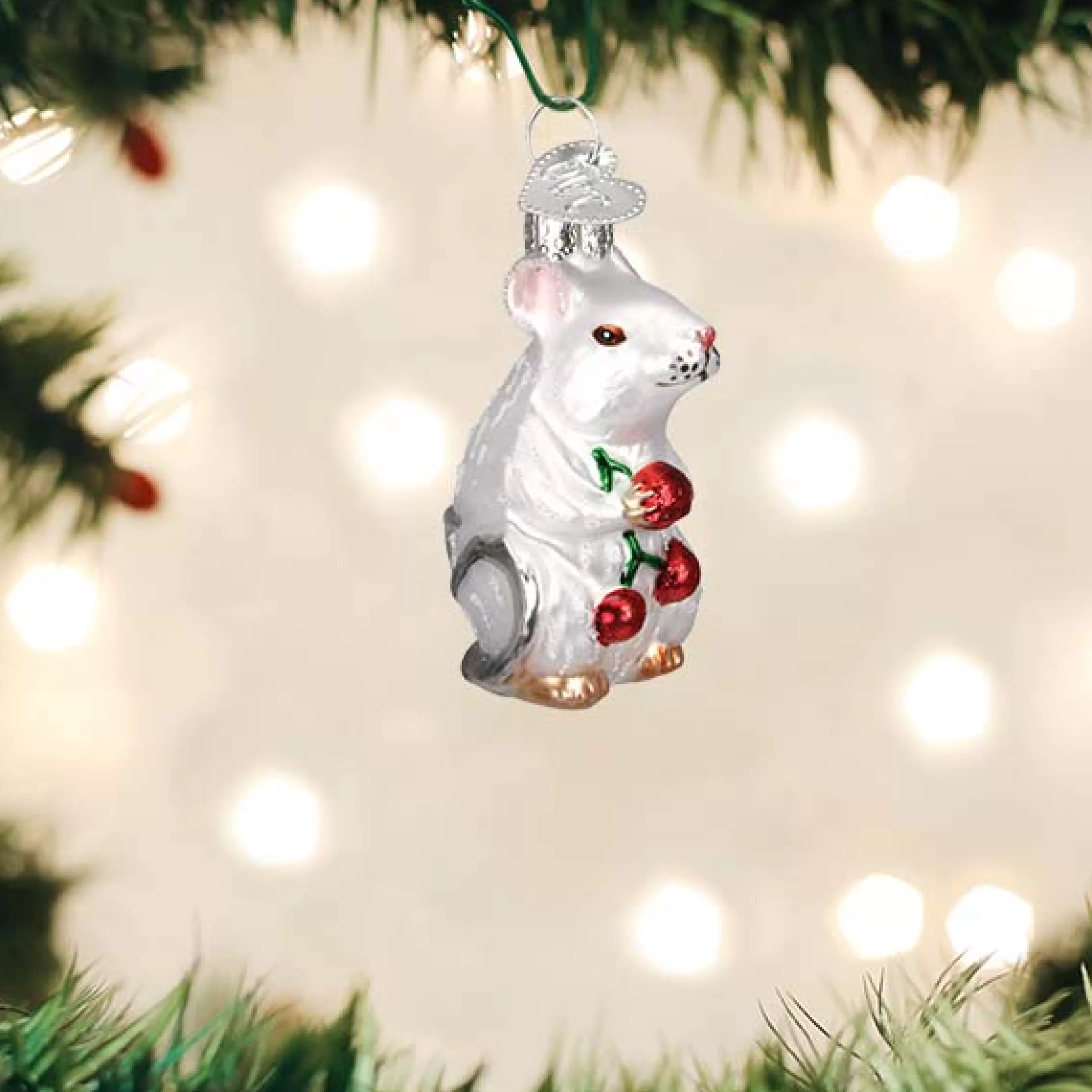 Kasa World Ltd White Mouse Ornament