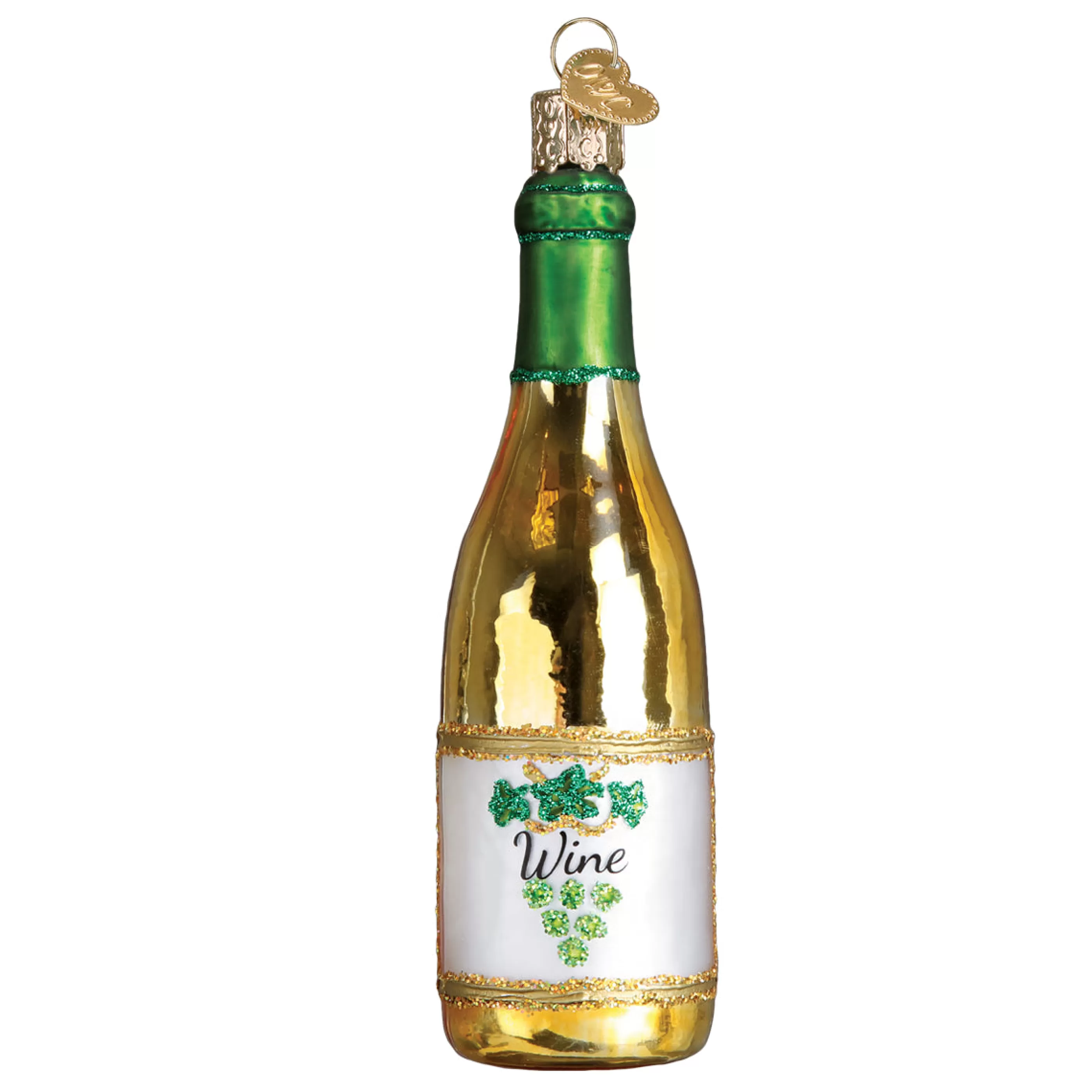 EAST WEST White Wine Bottle Ornament