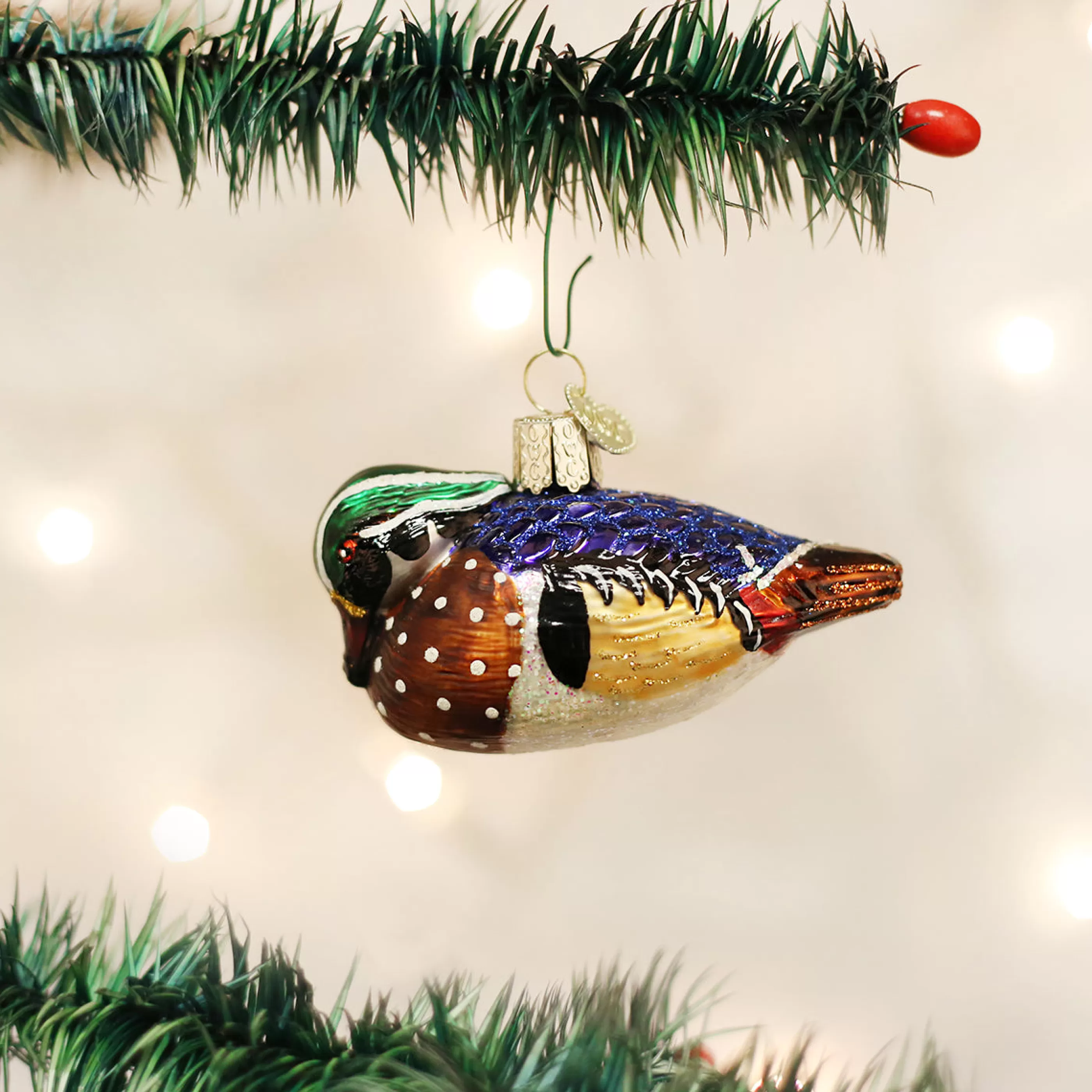 Kasa World Ltd Wood Duck Christmas Ornament