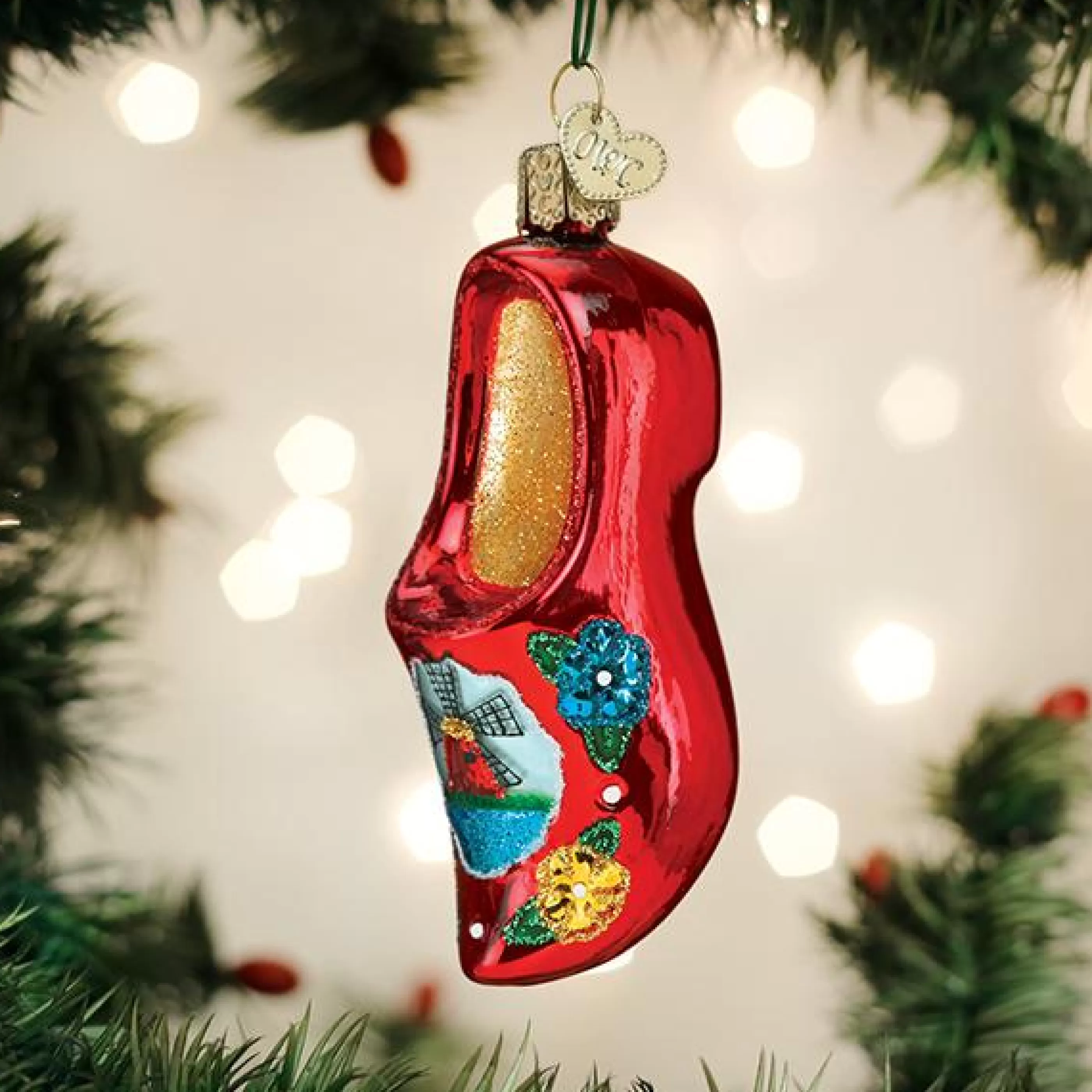 EAST WEST Wooden Clog Ornament