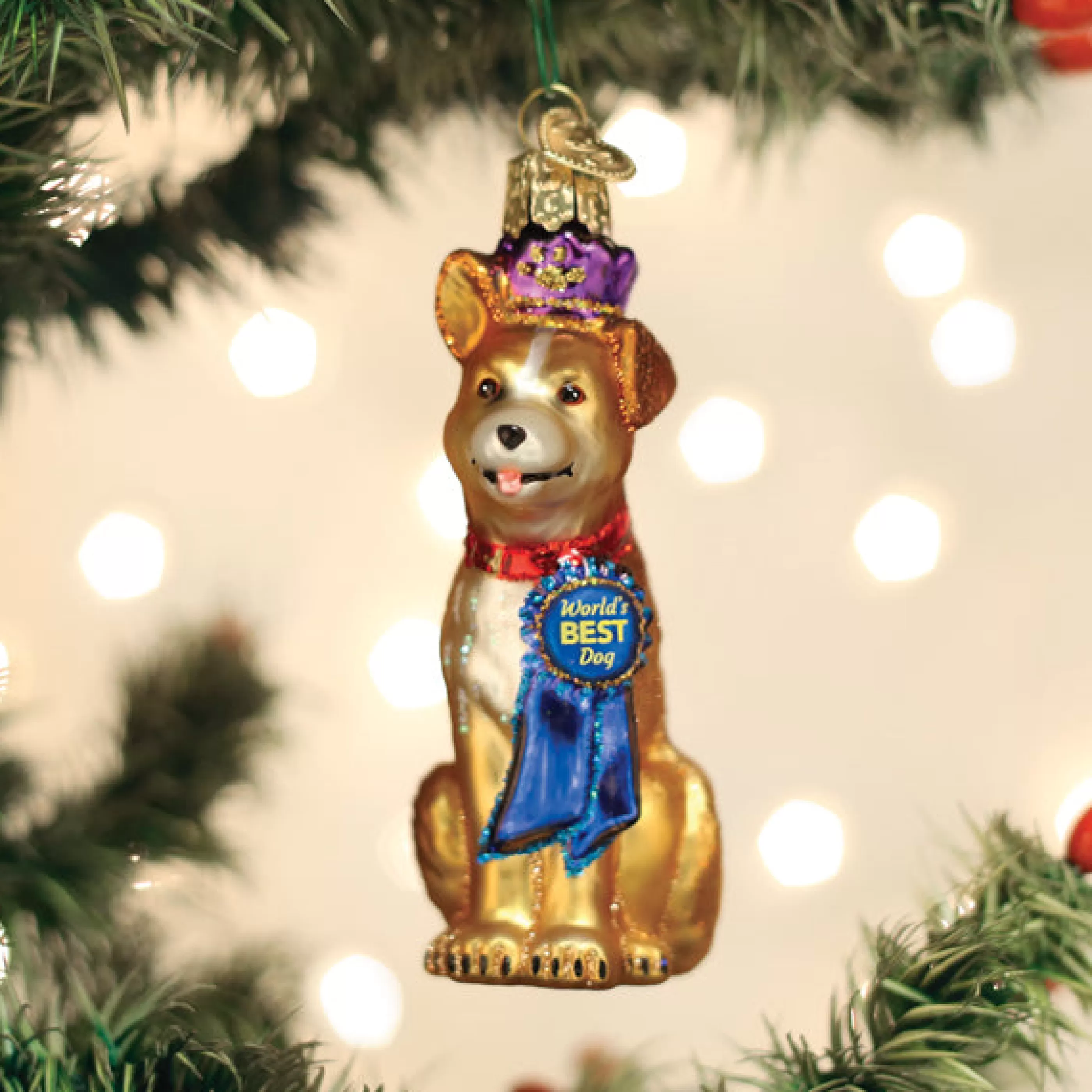 EAST WEST World's Best Dog Ornament