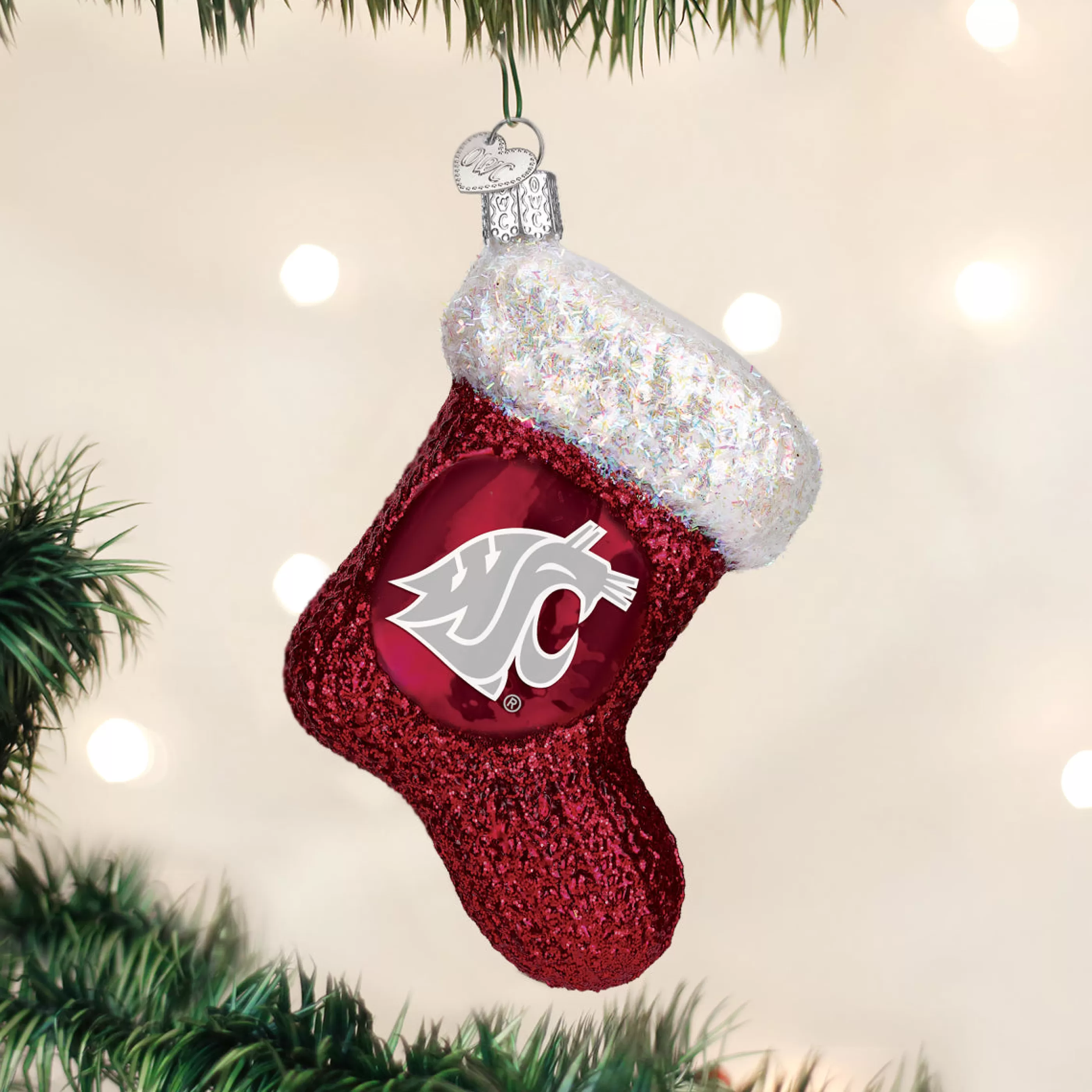 EAST WEST Wsu Stocking Ornament