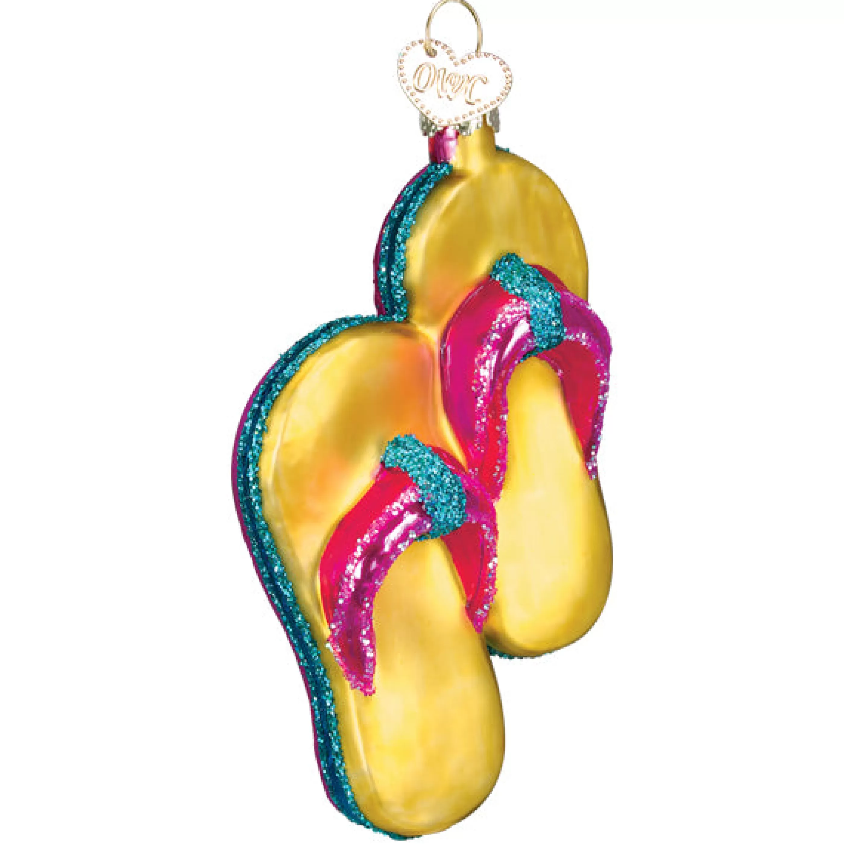 EAST WEST Yellow Flip-Flops Ornament